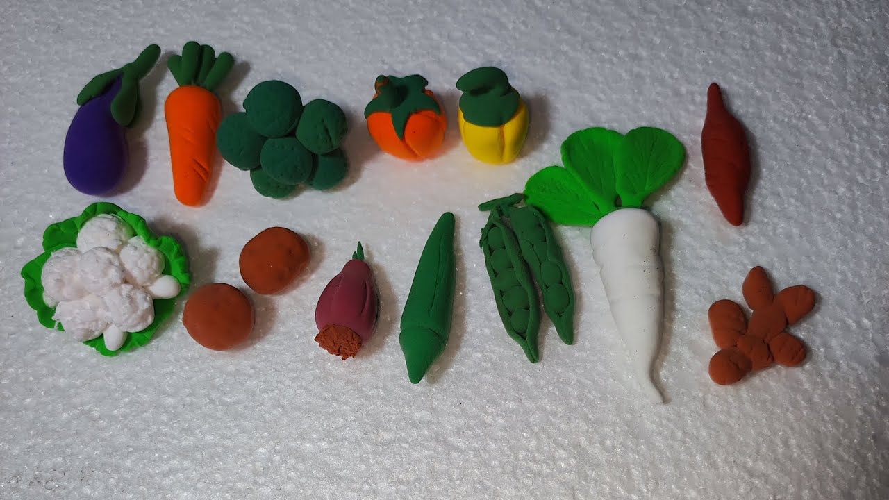 From Clay to Vegetables 🥕🍆🍅 | Handmade Miniature Veggies | Satisfying Video