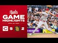 Reds vs padres game highlights 42924  mlb highlights