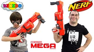 🏹НЕРФ ЧЕЛЛЕНДЖ СТРЕЛЬБА ПО МИШЕНЯМ. Видео для Детей. НЕРФ МЕГА. NERF CHALLENGE. Кикидо