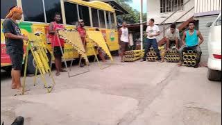 Bougainville Bamboo Band Rehearsal.
