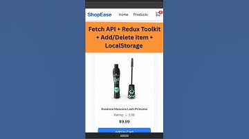 Fetch API + Add & Delete Cart Data | Redux Toolkit + LocalStorage #shorts #shortvideo #react #yt