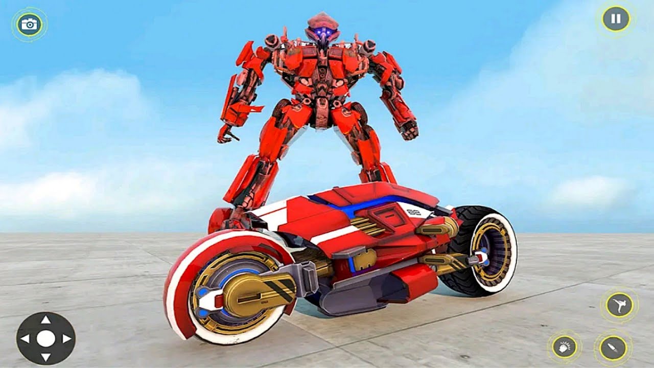 Futuristic Flying Super Grand Police Robot Transform Bike #2 - Android Gameplay