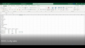 ZW3D Config table: Sử dụng Database Excel trong thiết kế 3D