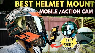 Best Helmet Mount for Mobile Vlogging – Setup & Test Ride | Moto vlogging setup |  हिंदी