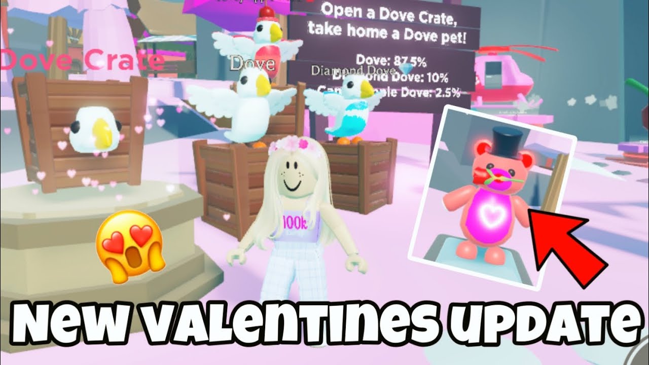 New Valentines Update Adopt me Release date YouTube