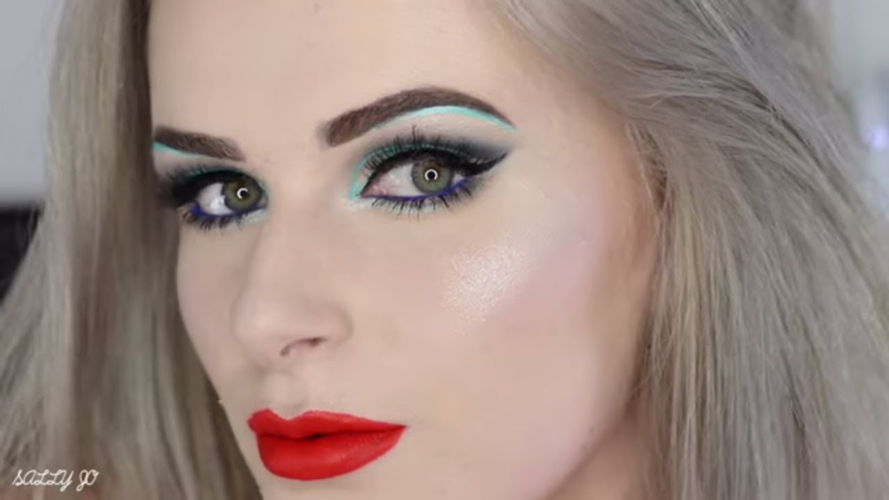 GRAPHIC LINER BRIGHT ORANGE LIPS Makeup Tutorial YouTube