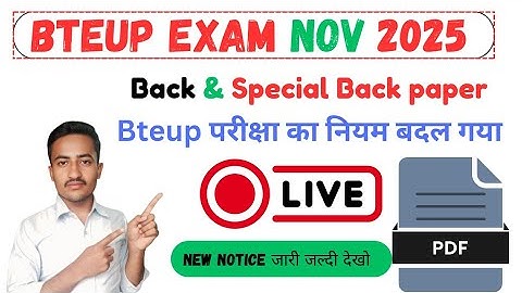 BACK & Special back New Time-table 2025 | NEW RULE BTEUP EXAM 2025