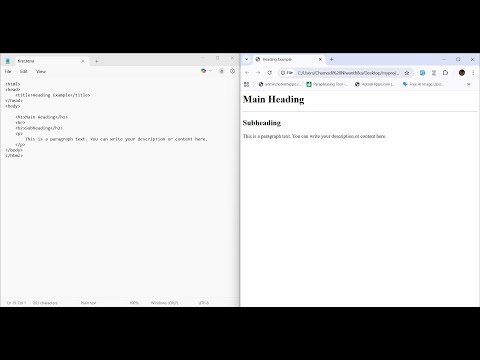 How to Run HTML Code in Notepad | HTML Tutorial for Beginners