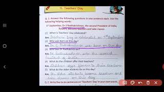 Std II (Class 2) / English Composition (Writing Skills) / Teacher’s Day