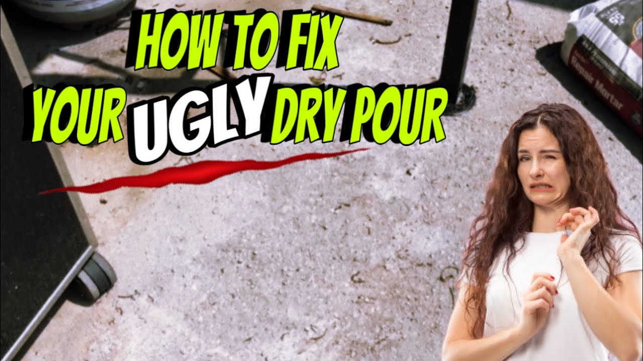 How to Fix a Stoney UGLY Dry Pour Concrete Slab EASY DIY! - YouTube