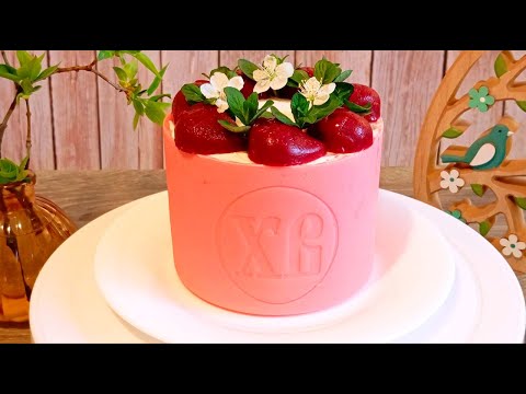 Easter curd cake in a chocolate casing "Chocolate-covered strawberries" 🍓