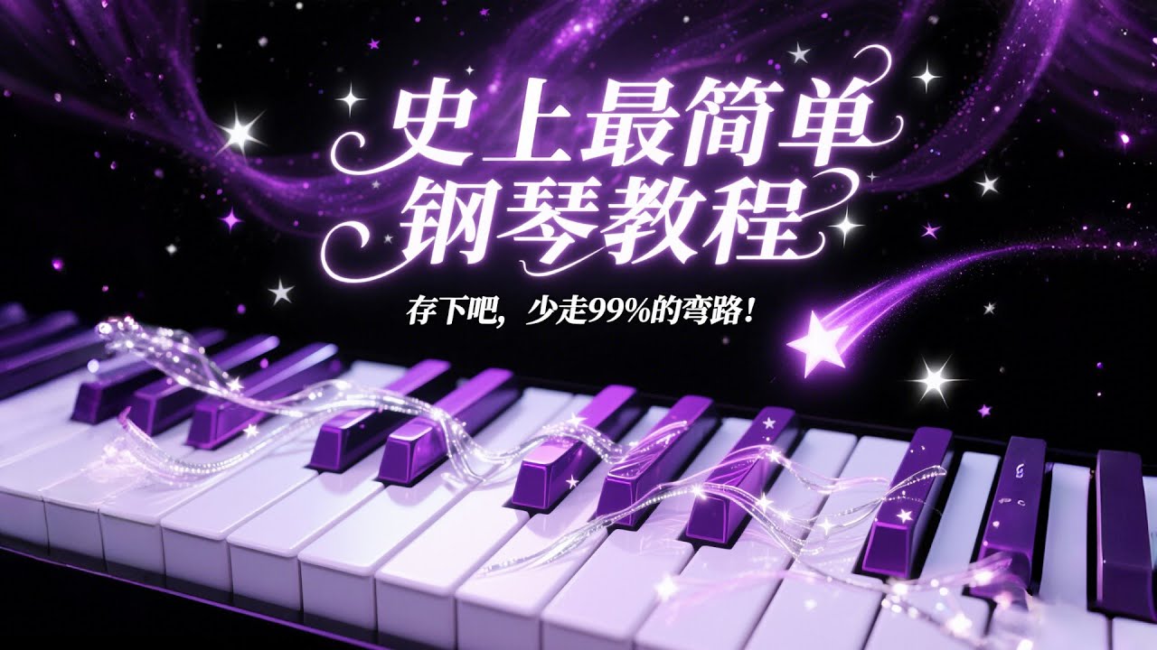这可能是史上最简单的钢琴教程！存下吧！少走99%的弯路！#piano #music #youtube #youtuber