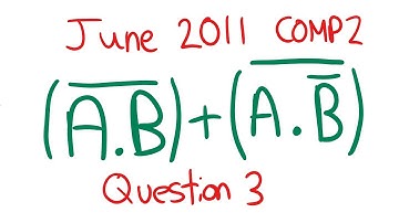 Boolean Algebra - AQA A-level Jun2011 COMP2/Q3