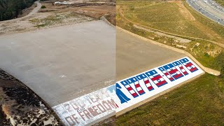 Timelapse of the Prado Dam Bicentennial Freedom Mural Restoration Project