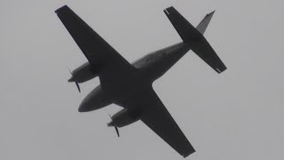Piper Navajo (N86CM) departing from CMH Airport over my house to MEO