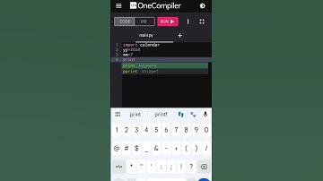 #Import calendar using python#python#shorts #learnpython #programming
