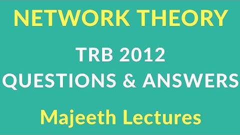 TRB 2012 Q&A  NETWORK THEORY