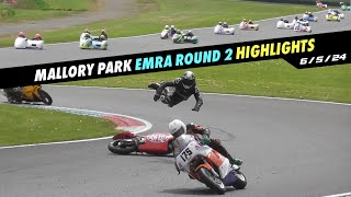 Mallory Park Crashes/Highlights, EMRA (Round 2), 6/5/24