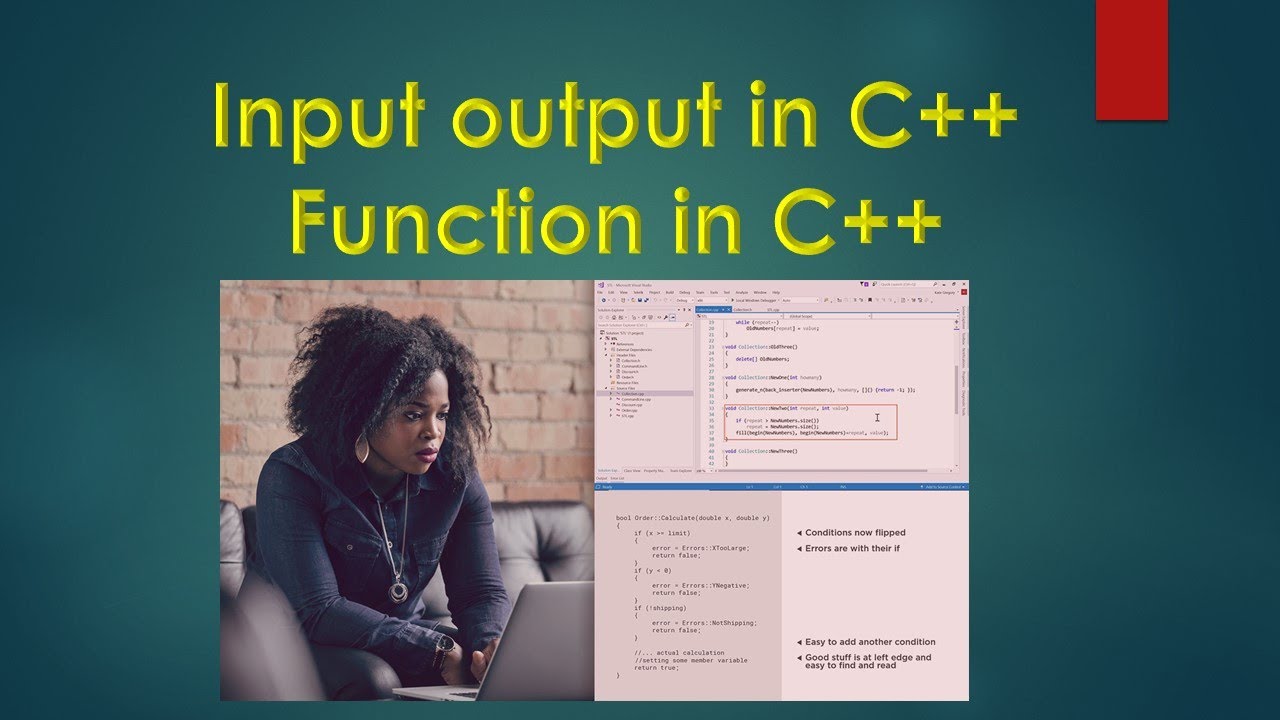 Basic Input out in C++ || Function Basic||Calling function||function ...
