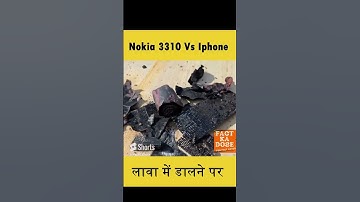 Nokia 3310 VS Iphone Lava Test #shorts #experiment