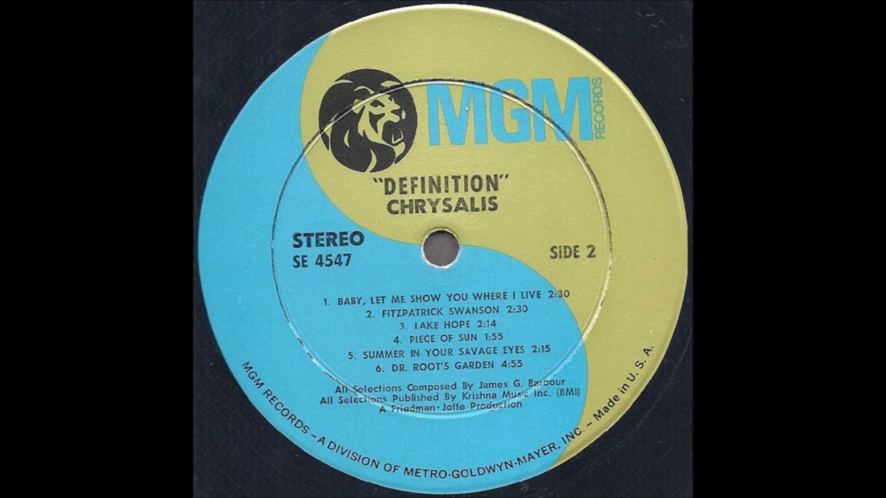 Chrysalis "Definition" 1968 *Piece Of Sun*