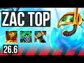 ZAC vs WARWICK (TOP) | Good KDA: 8/1/5 | KR Master | 26.6