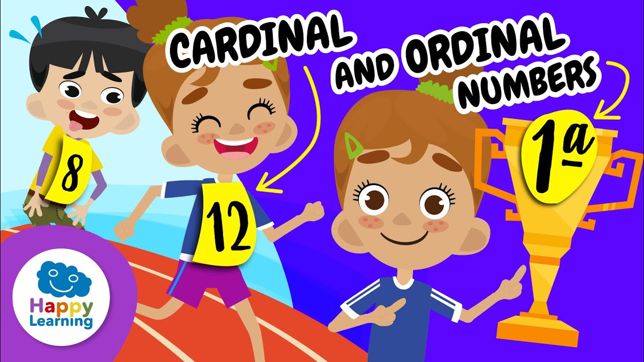 Cardinal and Ordinal Numbers Made Easy 🎯Videos for Children | @HappyLearningENG
