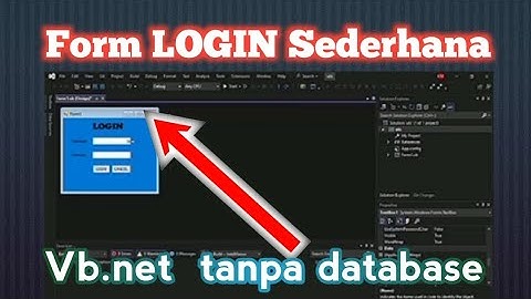 buat Form LOGIN sederhana Vb.net tanpa menggunakan database