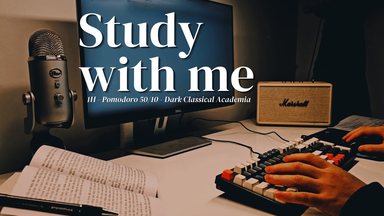 Late Night Studying Alone While It Rains | 1hr Study With Me