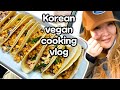 [Cooking Vlog] • Kids lunch recipe 🍱| Vegan Meal Kit 🌱| eating at Korean restaurant 🥰