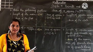 Chapter 9 Perimeter and Area Area of a square ⬛ Explanation and Exercise 9.4