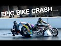 You'll never see a safer landing from a top fuel bike...