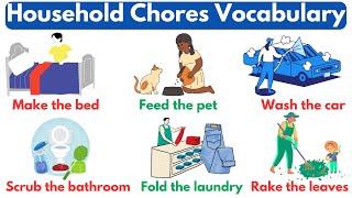 Household Chores Vocabulary | Household Chores in English | English Vocabulary