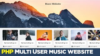 Multi User music website with procedural PHP | Beginner level | Quick programming tutorial