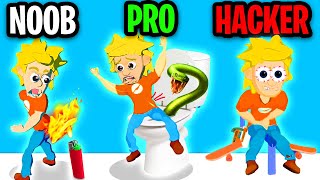 NOOB vs PRO vs HACKER In PRANK MASTER 3D! (ALL LEVELS! *PRANK ADAM'S MOM!?*)