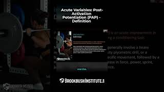 🔴 Acute Variables: Post-Activation Potentiation (PAP) - Definition