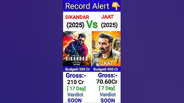 Jaat Vs Sikandar Movie Comparison | Box Office Collection #jaatmovie #sunnydeol #sikandarmovie