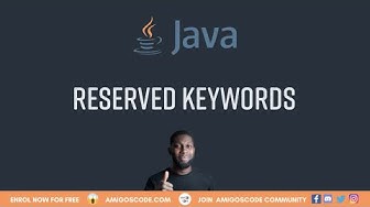 Reserved Keywords