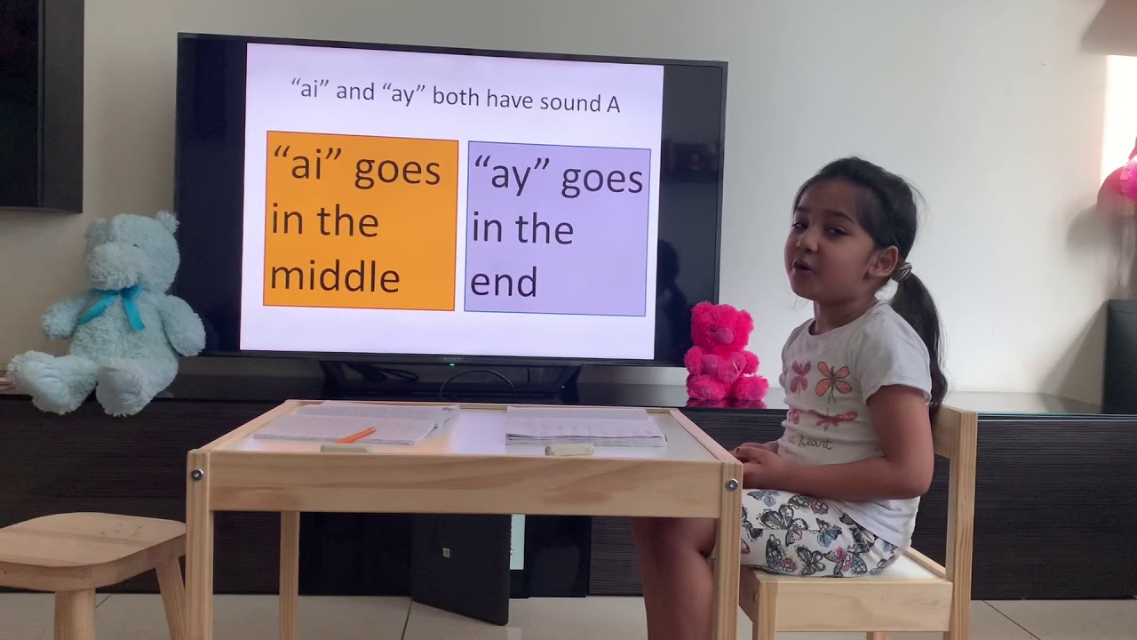 Learning phonics - differentiating between ai and ay - YouTube