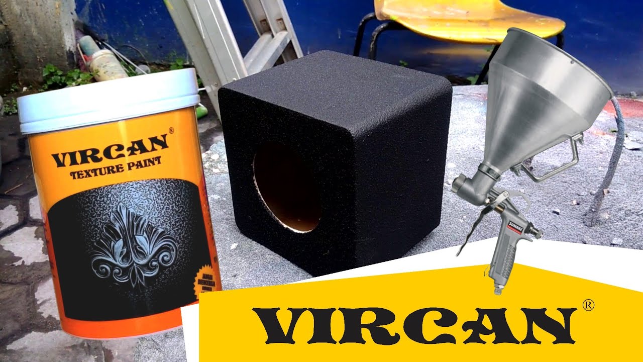 Pengecatan Box Speaker Menggunakan Cat Vircan Texture 
