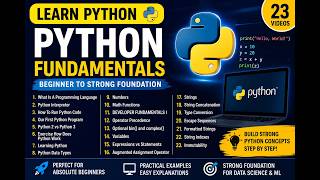 Python Fundamentals for Beginners | Learn Python from Scratch | Complete Beginner Course