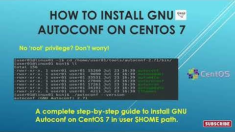 How to install Autoconf on CentOS/ RHEL 7 from source