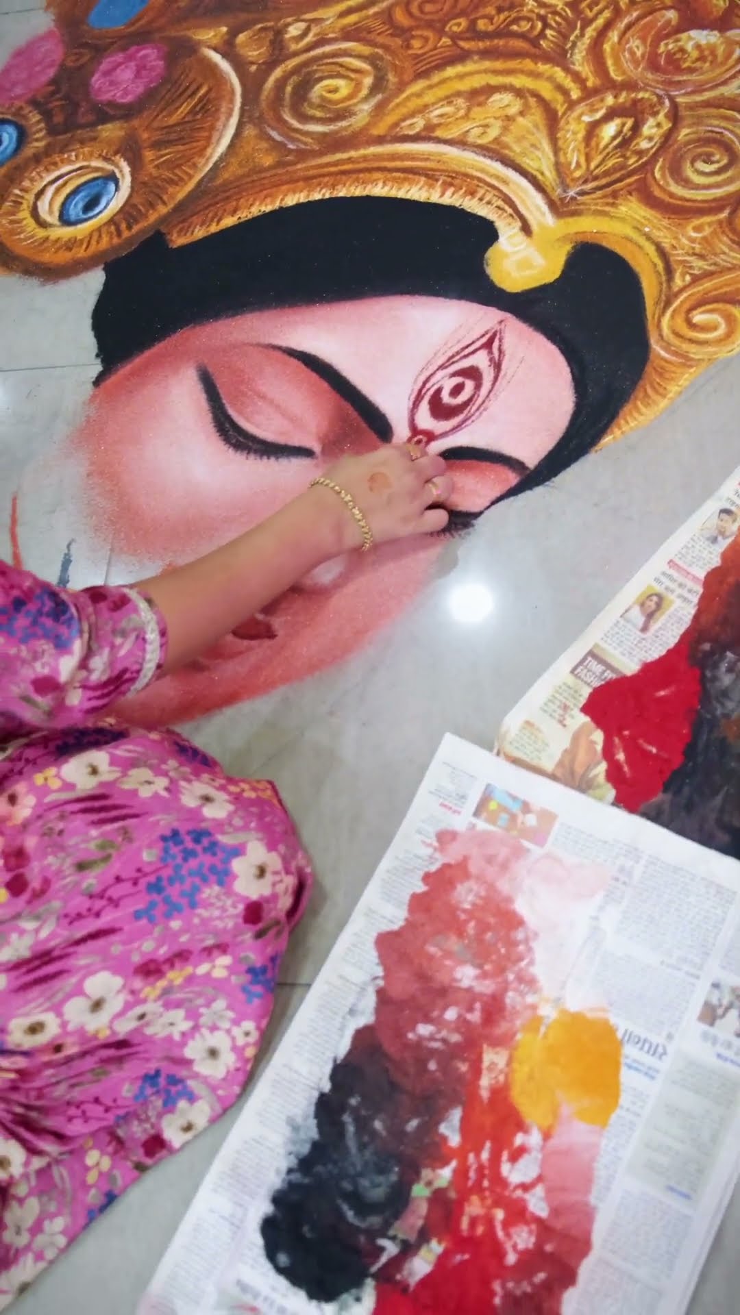 Is RANGOLI ko complete karne ke liye me bhi bahut EXCITED hu ?? #shorts #artistshikshasharma