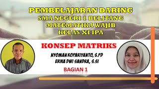 X-JP SMANSA | KONSEP MATRIKS PART 1
