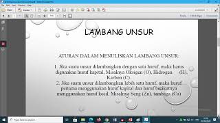 Lambang unsur dan rumus kimia