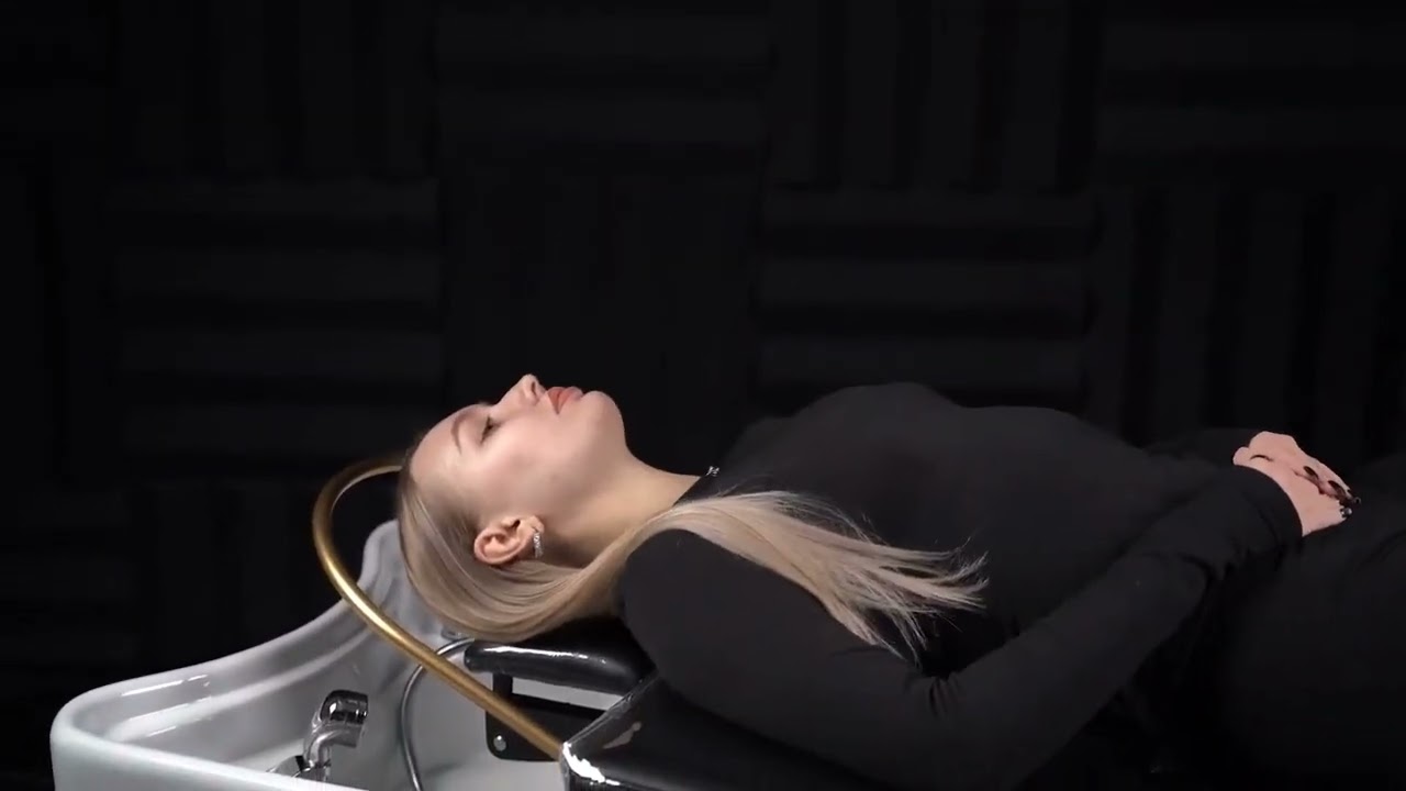 Japanese head spa säng 017 hårtvättssäng svart