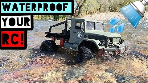 How to waterproof RC Car/Truck electronics. WPL B14 kit, AUSTARHOBBY AX7-S combo. Run Time!