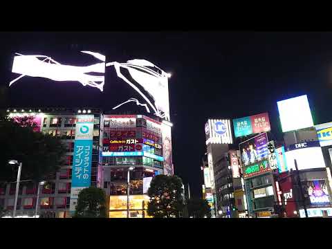 呪術廻戦　渋谷駅前巨大広告　左側固定