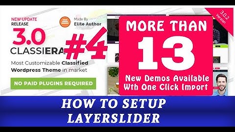 HOW TO SETUP LAYERSLIDER IN CLASSIERA 3.0 #4