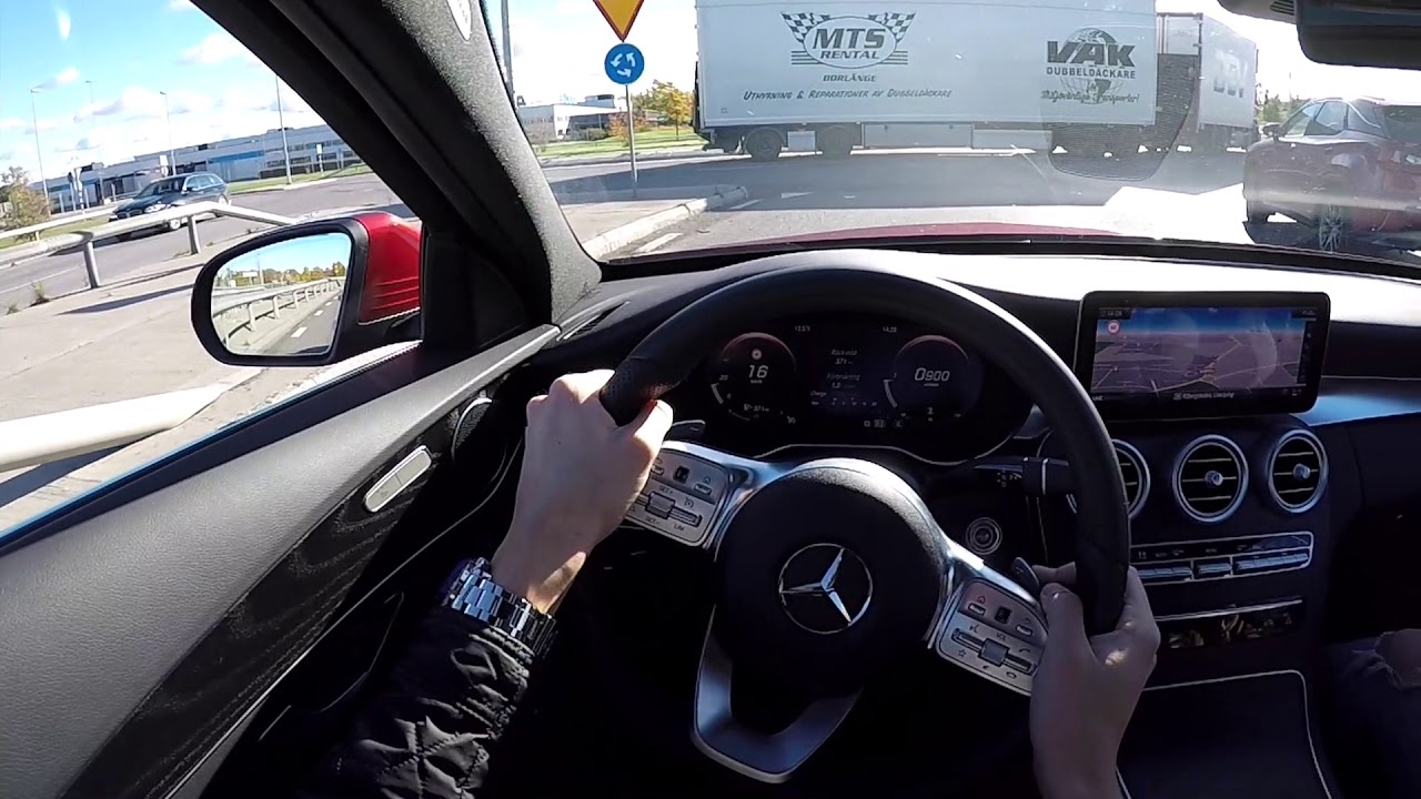 2019 Facelift Mercedes Benz C220D Class 60 FPS POV drive test drive ...